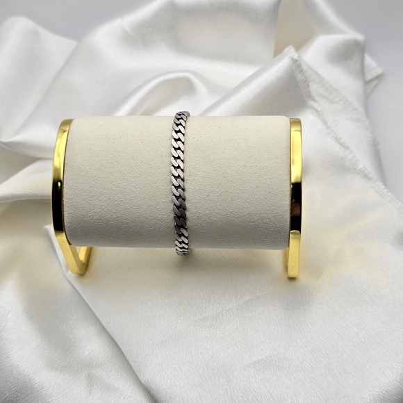 Gunmetal Over Sterling Silver Miami Cuban Bracelet